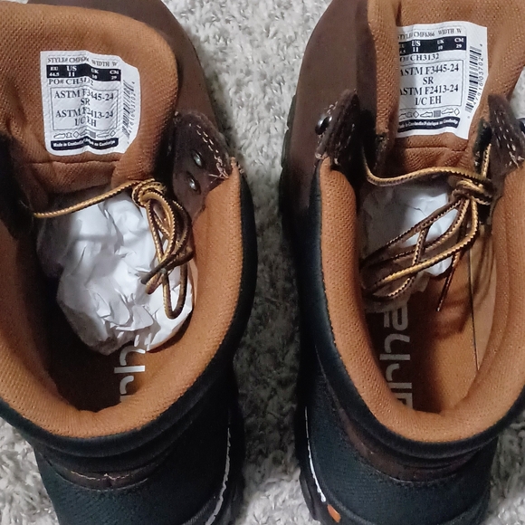 Carhartt Work Boot Men's 6" Rugged Flex® Composite Toe Size 11W Brown CMF6366 - Picture 7 of 9